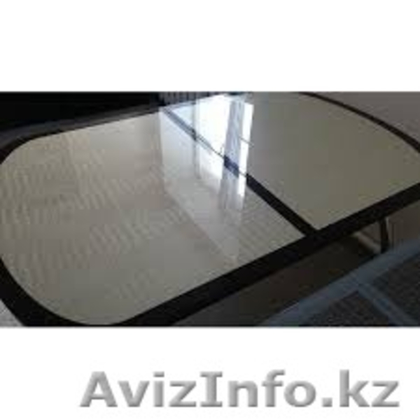 Стол 120*80 кожа под стеклом - Изображение #1, Объявление #1346013