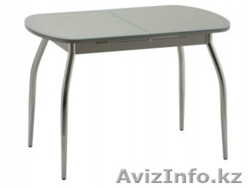 Стол раздвижной 120*80 кожа под стеклом - Изображение #1, Объявление #1346010